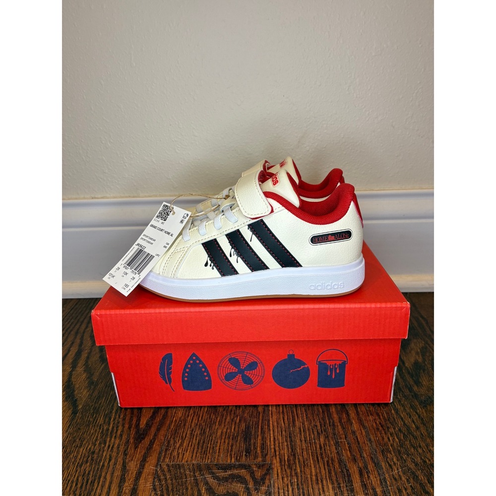 (NIB) adidas 20th Century Fox Home Alone Grand Court Sneakers - Size 10.5K - Picture 3 of 4
